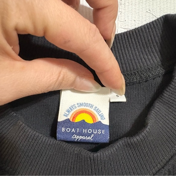 Boat House Apparel WORLD TRAVELER RIBBED PULLOVER Black Small - Picture 4 of 9
